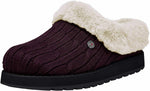 SKECHERS WOMEN'S BOBS KEEPSAKES ICE ANGEL SLIPPERS FLAT CLOG sz 8.5 WINE 31204