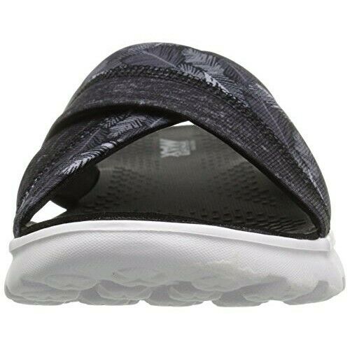 SKECHERS WOMEN'S GO WALK ON THE GO 400 TROPICAL FLIP FLOP SANDAL sz 8 GRAY 14667