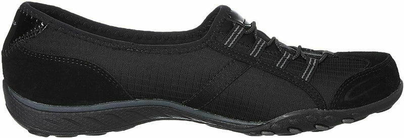 SKECHERS WOMEN'S BREATHE EASY ALLURE FASHION SPORT SNEAKERS sz 7.5 BLACK 22535