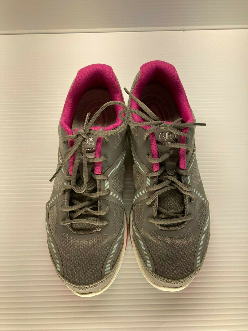 NEW RYKA WOMEN INFLUENCE TRAINERS GREY/ ROSE/ AQUA SNEAKER sz 8 M FREE SHIP C8198M3