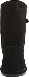 BEARPAW WOMEN'S BOSHIE KNIT & SUEDE WINTER SNOW BOOTS sz 11 M BLACK KNIT 1669W