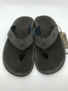 OLUKAI MENS 'OHANA FLIP FLOP SANDALS DARK WOOD/DARK WOOD SIZE 10 FREE SHIPPING