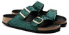 BIRKENSTOCK ARIZONA TEXTILE VELVET SANDALS WOMEN NARROW BLACK GREEN BURGUNDY