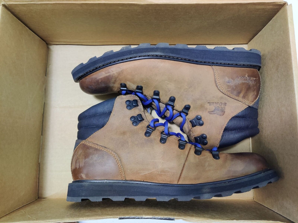 sorel madson hiker tobacco SOREL MEN'S MADSON HIKER WATERPROOF LEATHER WINTER BOOTS sz 10 BROWN N –  FRIOCONNECT LLC