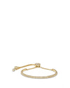 VINCE CAMUTO PAVE SLIDER ROUND BRACELET GOLD PLATED METAL CRYSTAL