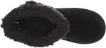 MUK LUKS WOMEN'S ALYX FLAT ANKLE PULL ON FASHION BOOTS sz 9 BLACK 1000073-001