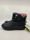 MUCK WOMENS MUCKSTER II MID RUBBER BOOTS BLACK ROSES SZ 7-10 WATERPROOF INSLTD