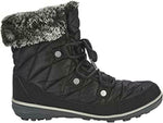 COLUMBIA WOMEN'S HEAVENLY SHORTY OMINI HEAT BOOTS sz 8.5 BLACK / KETTLE 1652010