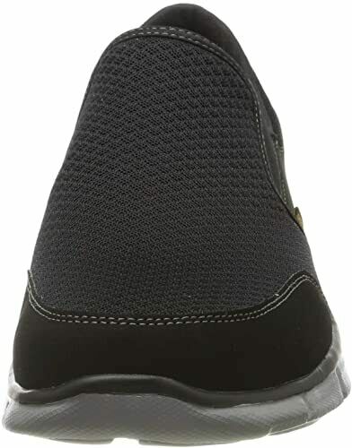 SKECHERS MEN'S EQUALIZER PERSISTENT SLIP ON SNEAKERS sz 8.5 BLACK / GRAY 51361