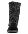 MUK LUKS WOMEN'S MODERN KNIT PULL ON FASHION BOOT sz 7 BLACK HEATHER 1000079 001